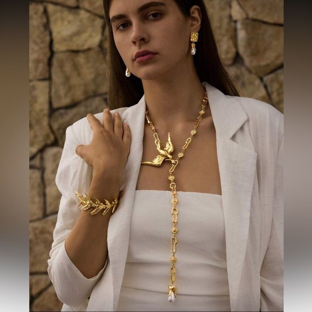 Statement Bird Y Shape Necklace N1250